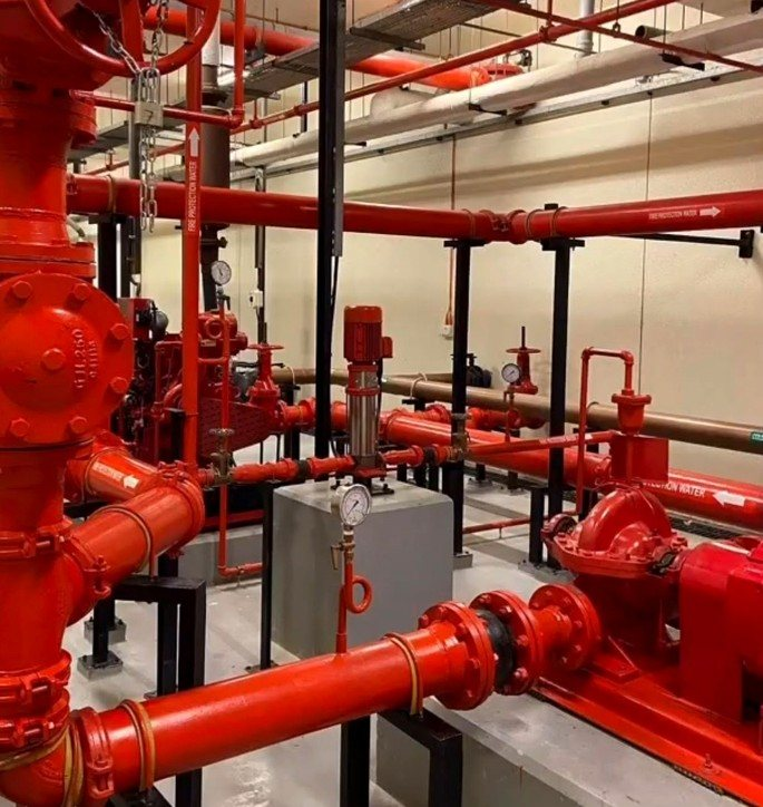 Fire pump room installed by Fire Cloud